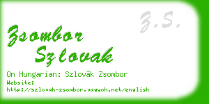 zsombor szlovak business card